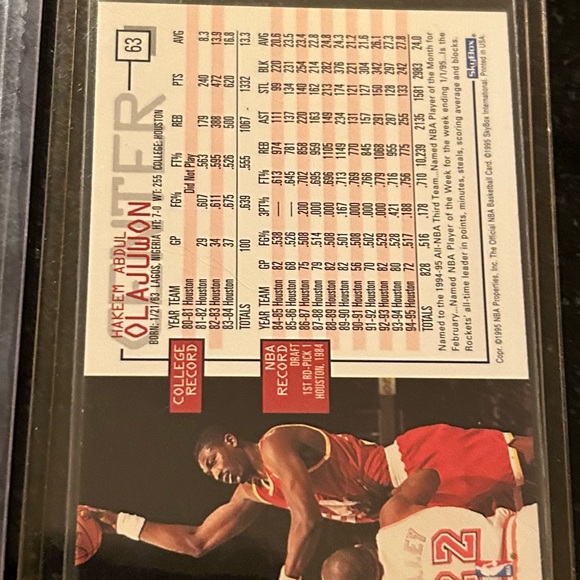 Hakeem Olajuwon NBA Basketball Trading Cards (5) - Picture 8 of 11